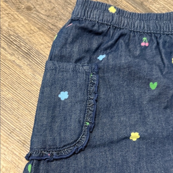 Kids Denim Shorts with Heart and Cherry Designs - Picture 14 of 16